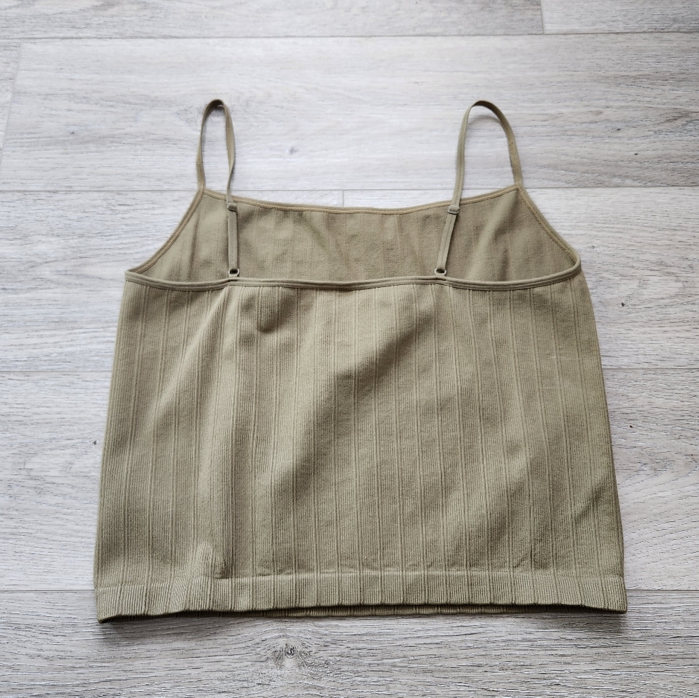 J.o & Co Harlow Tank Top Camel Color Womens L XL Spaghetti Strap Cropped - Picture 6 of 9